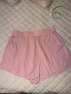 Daily Drills Pink Elastic-Waist Casual Shorts